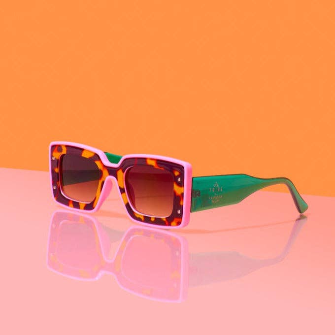 the pink print sunglasses