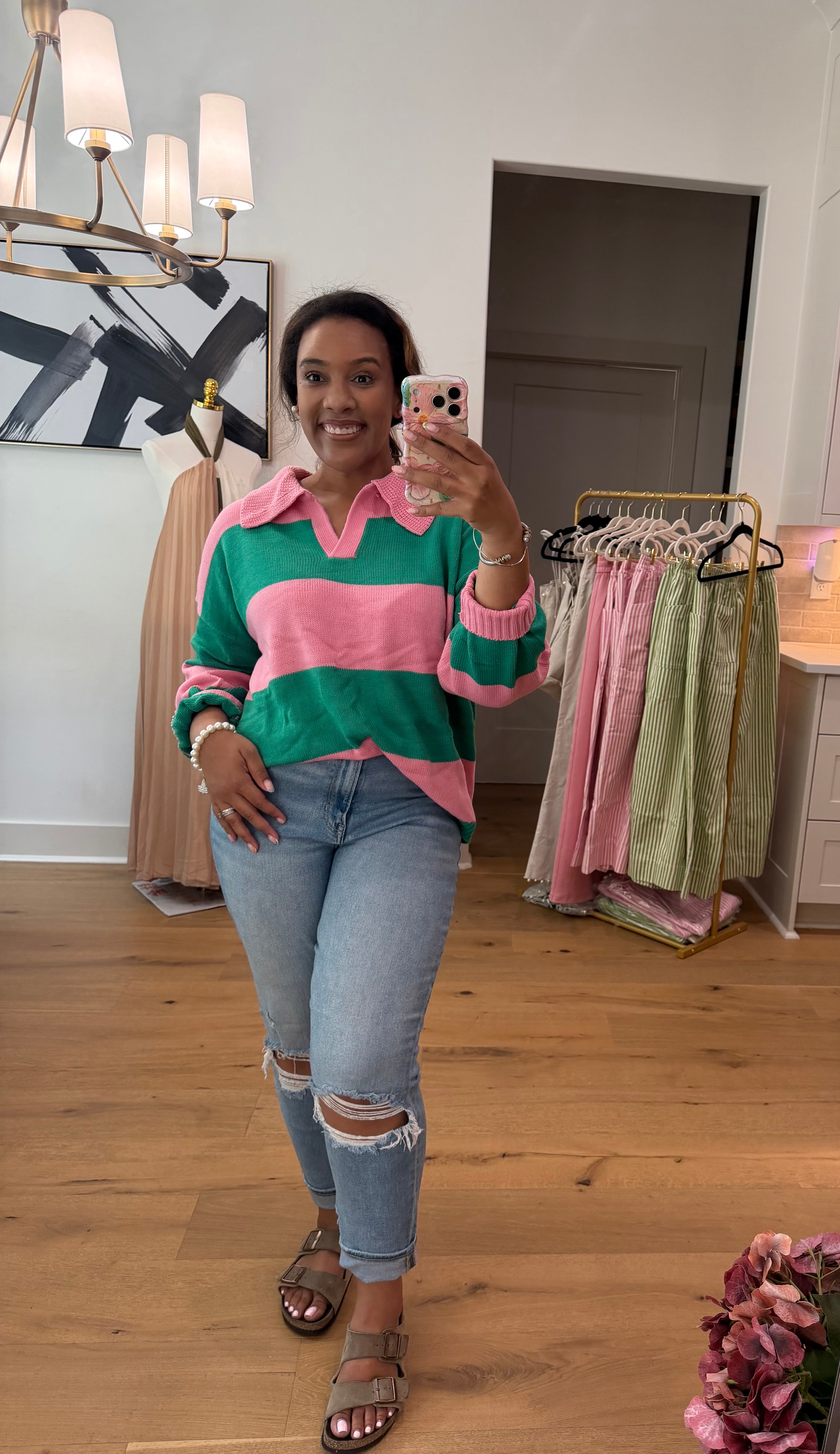 *PREORDER* varsity color block sweater