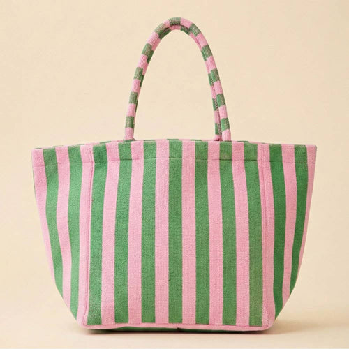 classic striped caryall tote