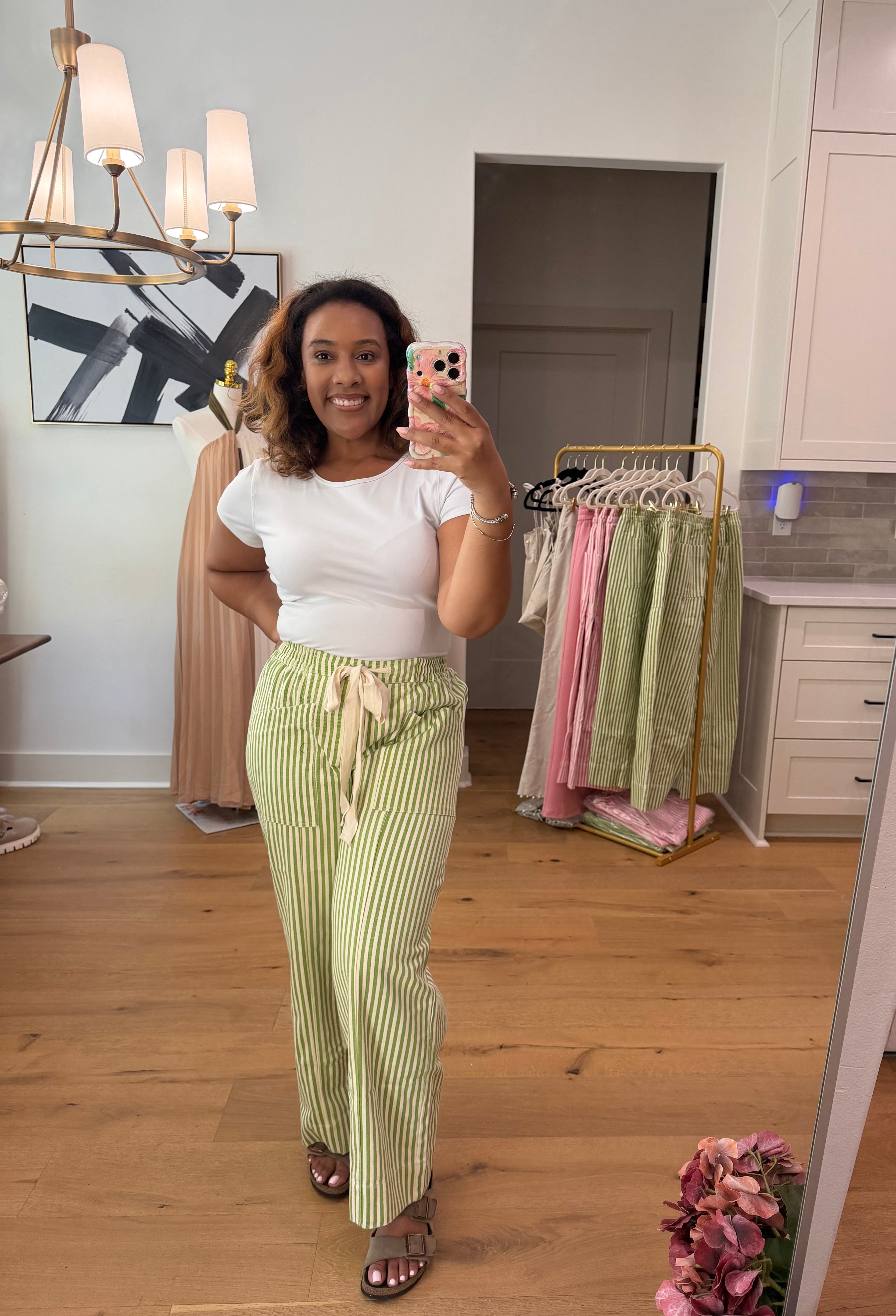 the staple striped wide leg pant