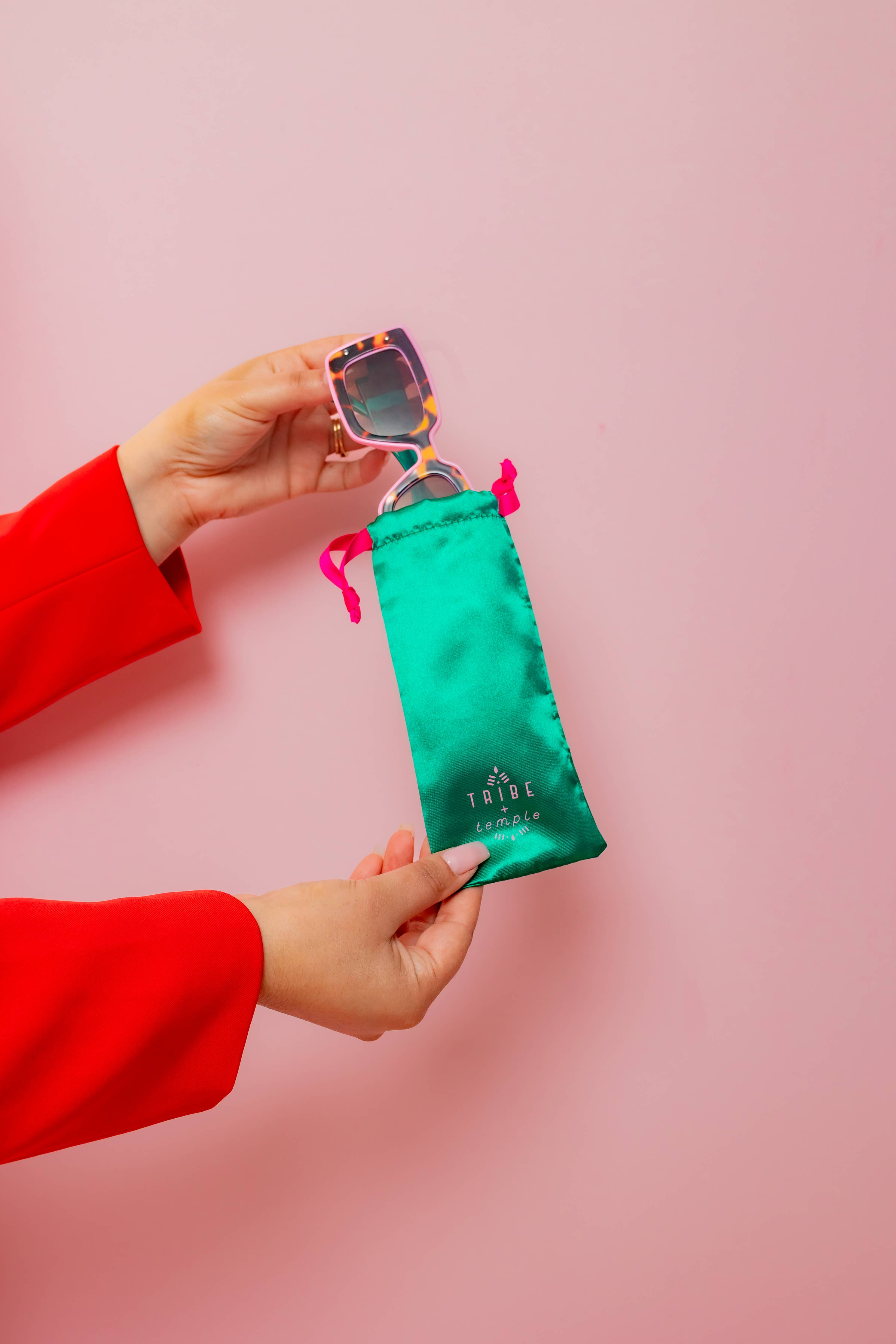 the pink print sunglasses