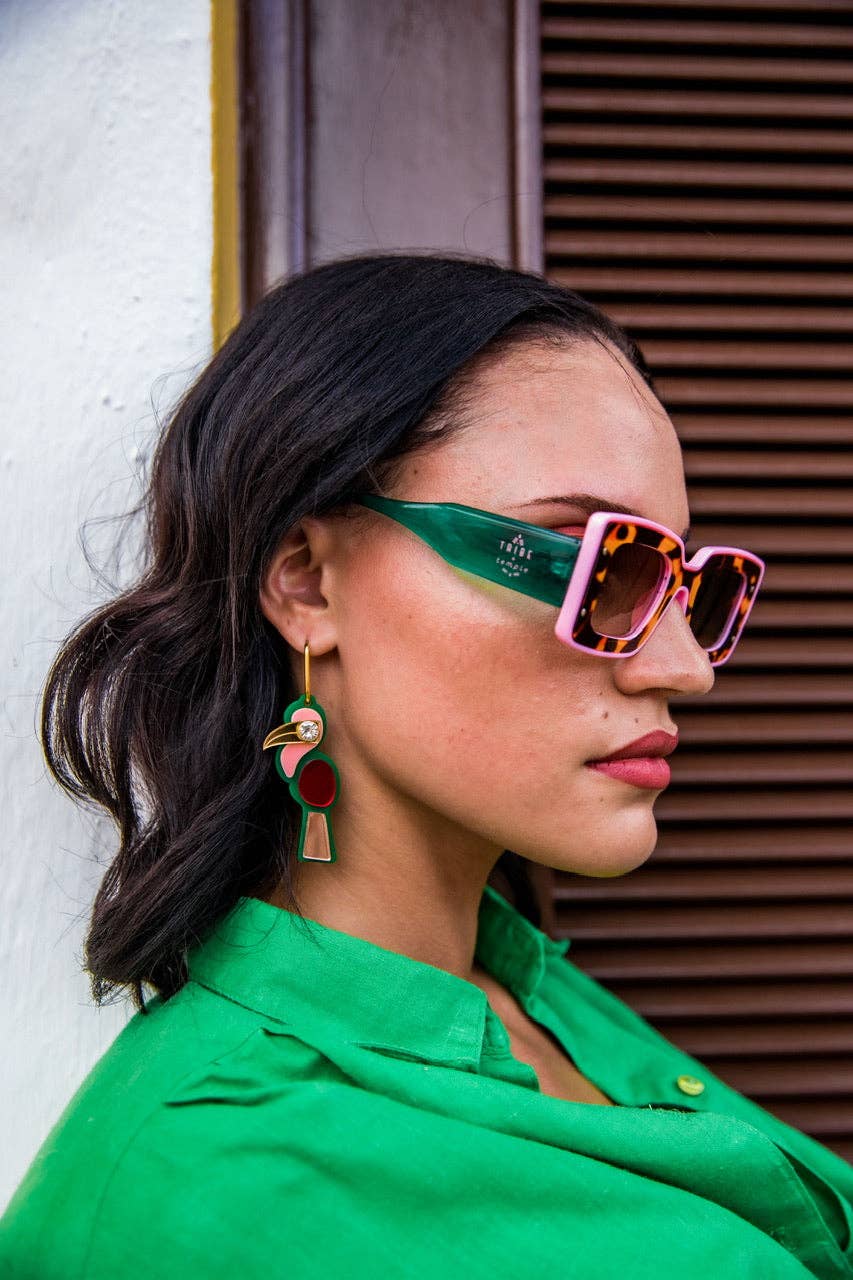 the pink print sunglasses