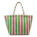 striped terry tote bag